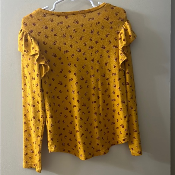 GAP Yellow Floral Ruffle Top - Picture 4 of 7